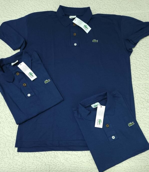 Camisa Gola Polo Lacoste Masculina Piquet Azul Marinho G