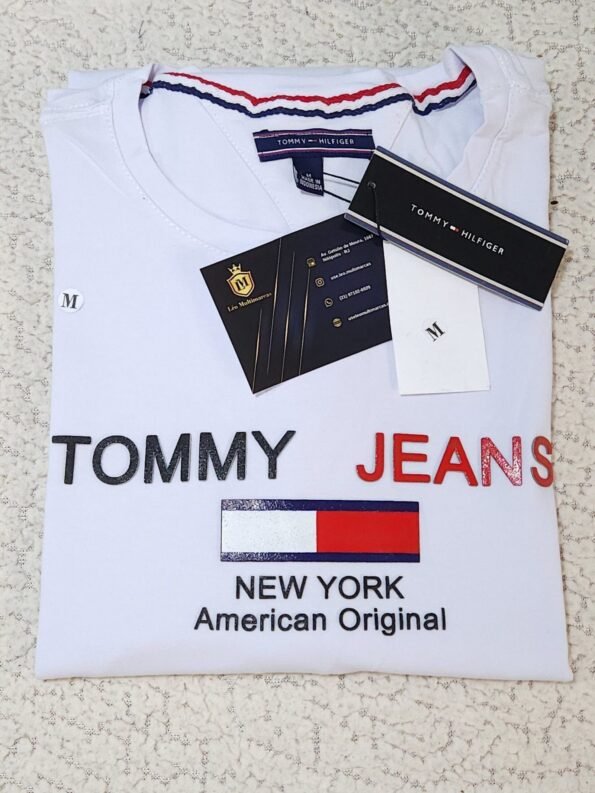 Camisa Tommy Hilfiger M Peruana 40.1 com Elastano
